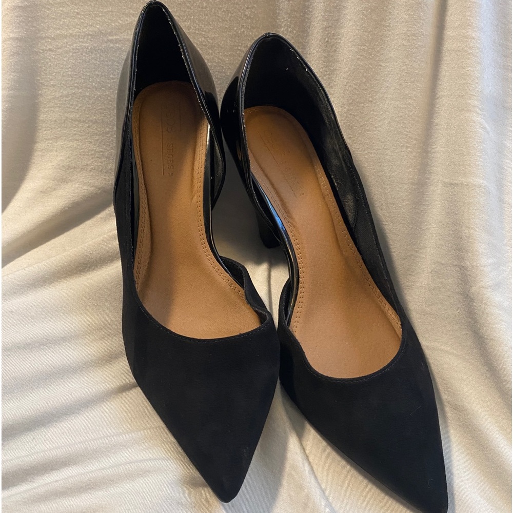 ASOS heels faux suede heels